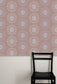 Fioretti Wallpaper - Powder Blue & Chalk on Taupe - 69/1101