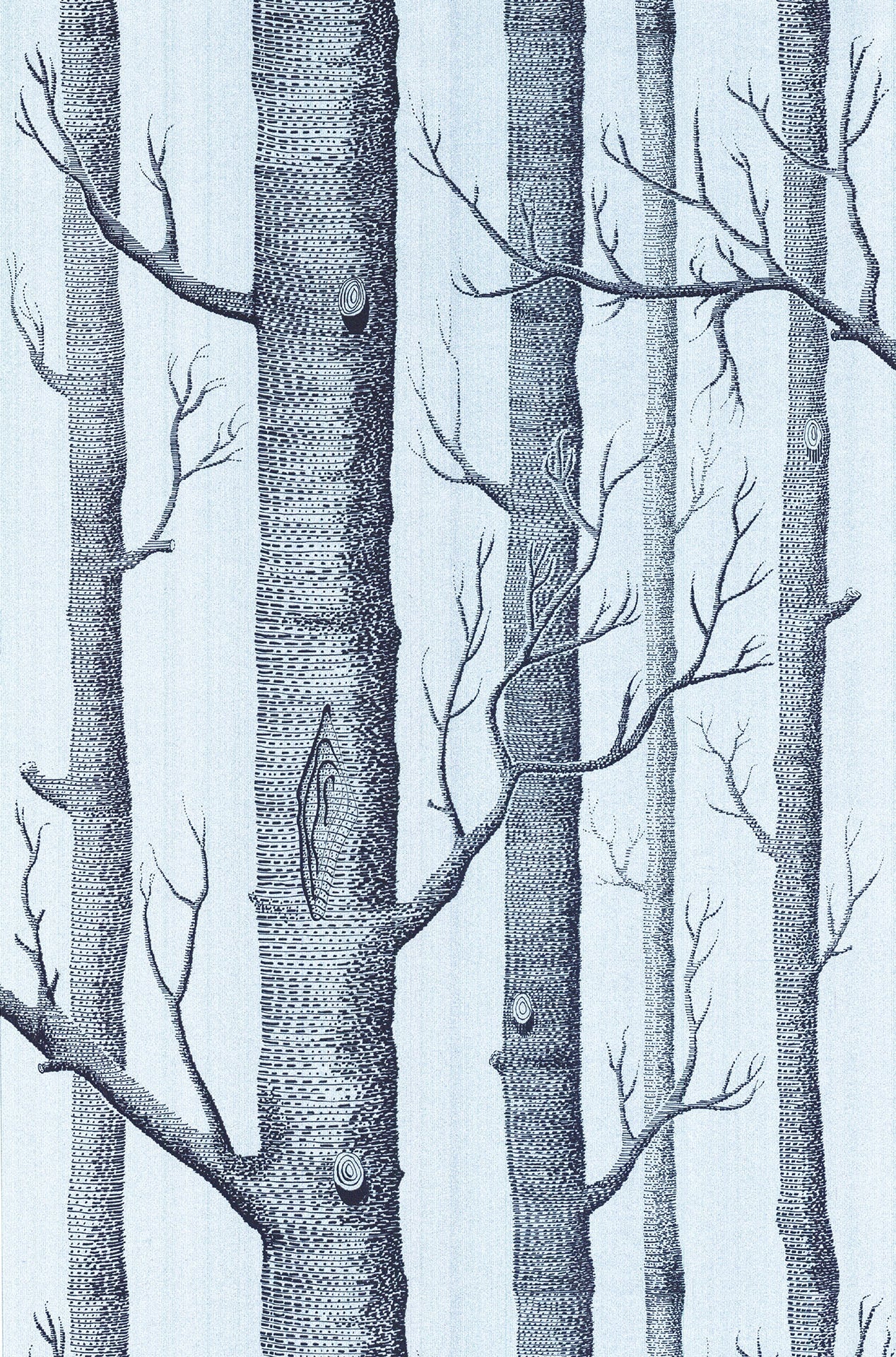 Woods Wallpaper - White on Lilac Grey - 69/12151
