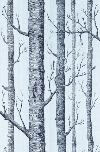 Woods Wallpaper - White on Lilac Grey - 69/12151