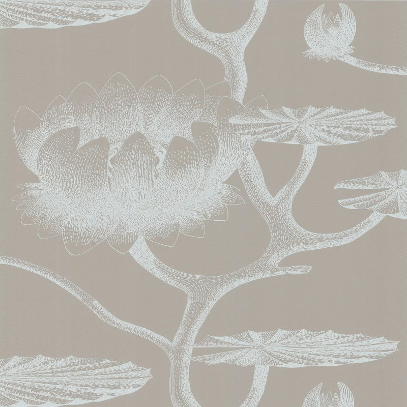 Lily Wallpaper - Chalk on Taupe - 69/3110