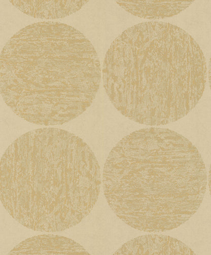Luna Wallpaper - Metallic Gold on Oat - 69/5118