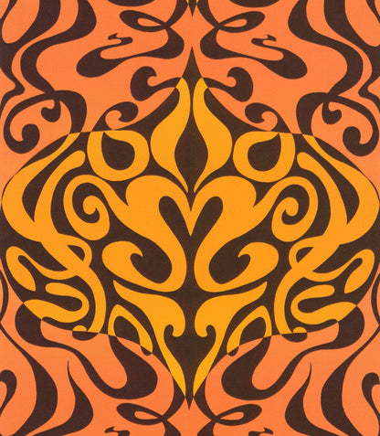 Woodstock Wallpaper - Orange on Soot - 69/7126