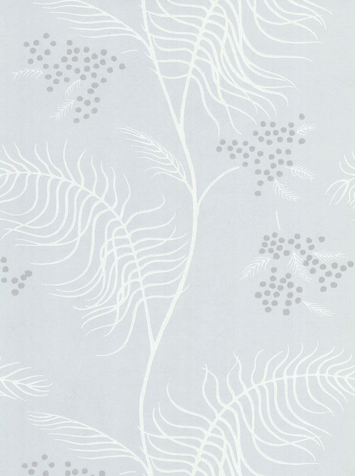 Mimosa Wallpaper - Grey & White on Silver Birch - 69/8133
