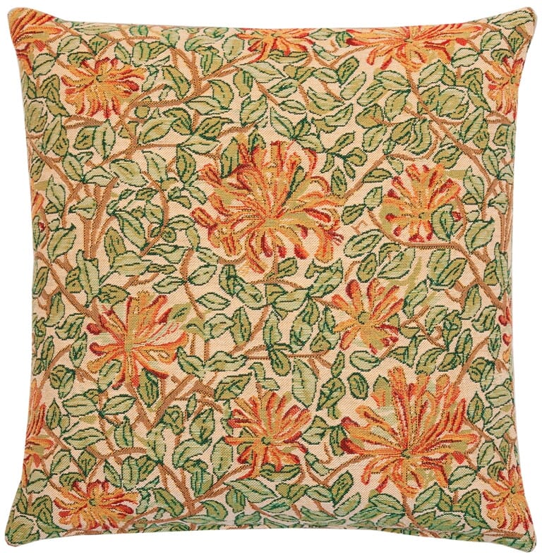 Honeysuckle Tapestry Cushion with Feather Filler 
