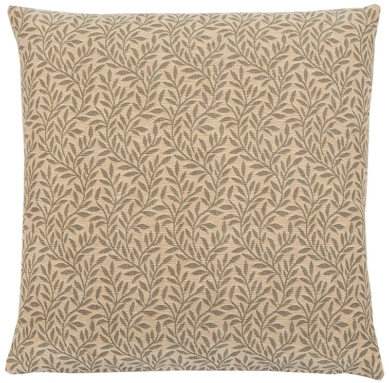 Lily Leaves Tapestry Cushion with Feather Filler 