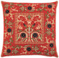 Primrose Red Tapestry Cushion with Feather Filler 