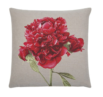 Tulip Grey Tapestry Cushion with Feather Filler 