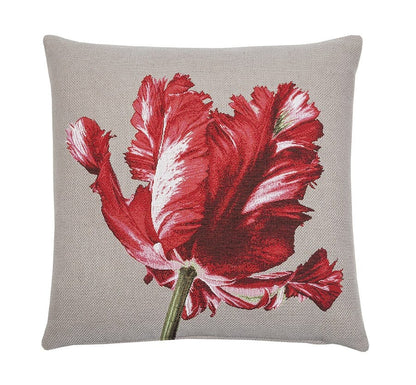 Geranium Grey Tapestry Cushion with Feather Filler 