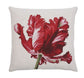 Tulip White Tapestry Cushion with Feather Filler 