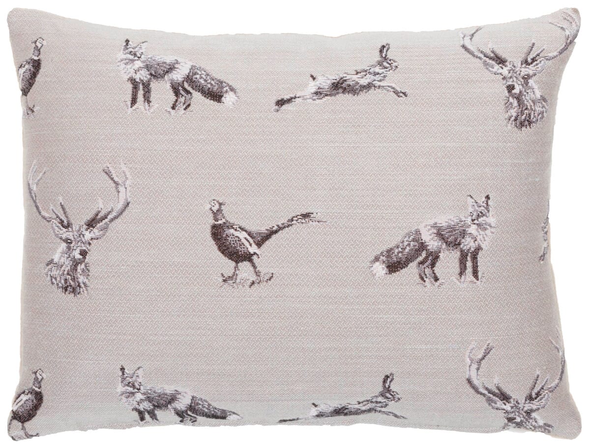 From the Field Country Linen Tapestry Cushion with Feather Filler 