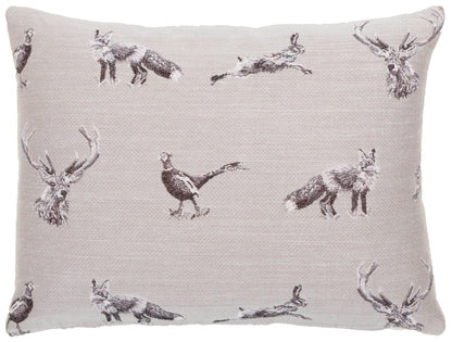 From the Field Country Linen Tapestry Cushion with Feather Filler 