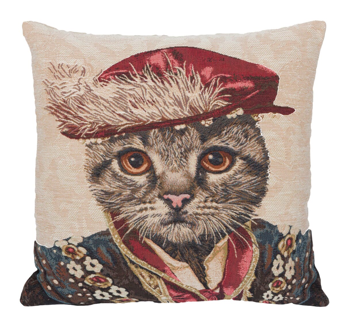 The Marquis of Carabas Tapestry Cushion with Feather Filler 