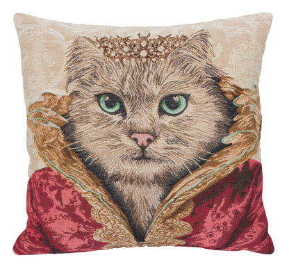 Lady Carabas Tapestry Cushion with Feather Filler 