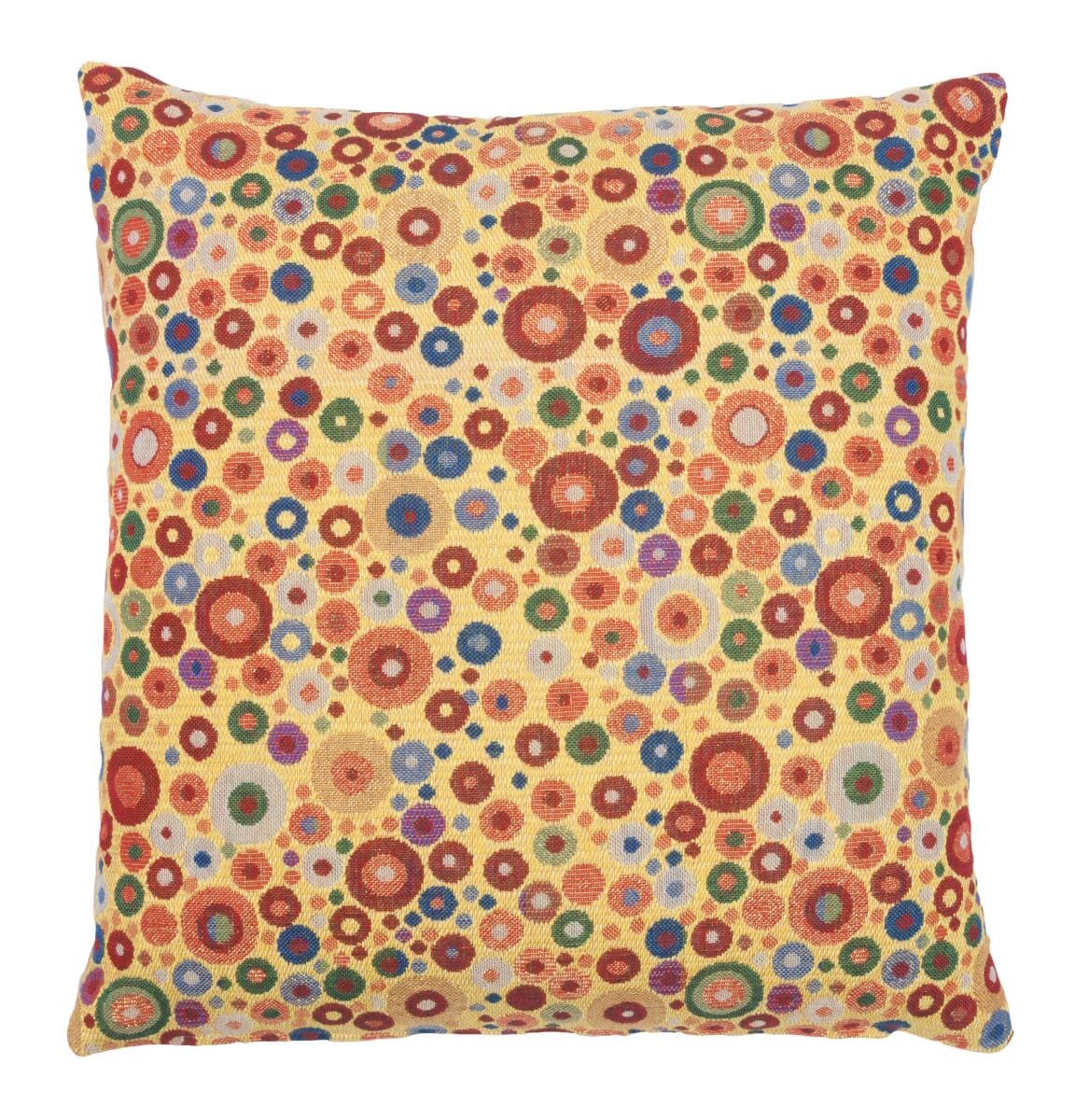 Klimt Circles Tapestry Cushion with Feather Filler 