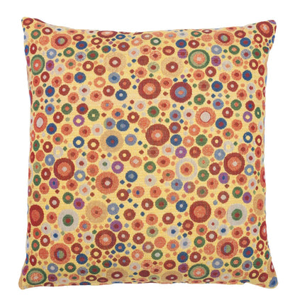 Klimt Circles Tapestry Cushion with Feather Filler 
