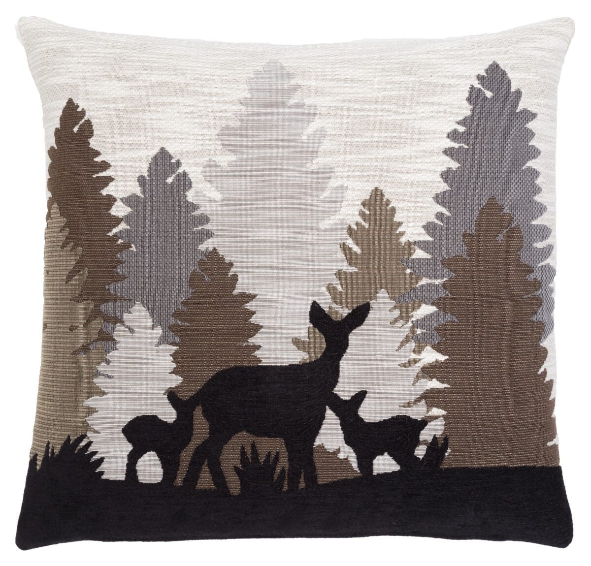Silhouette Deer Tapestry Cushion with Feather Filler 