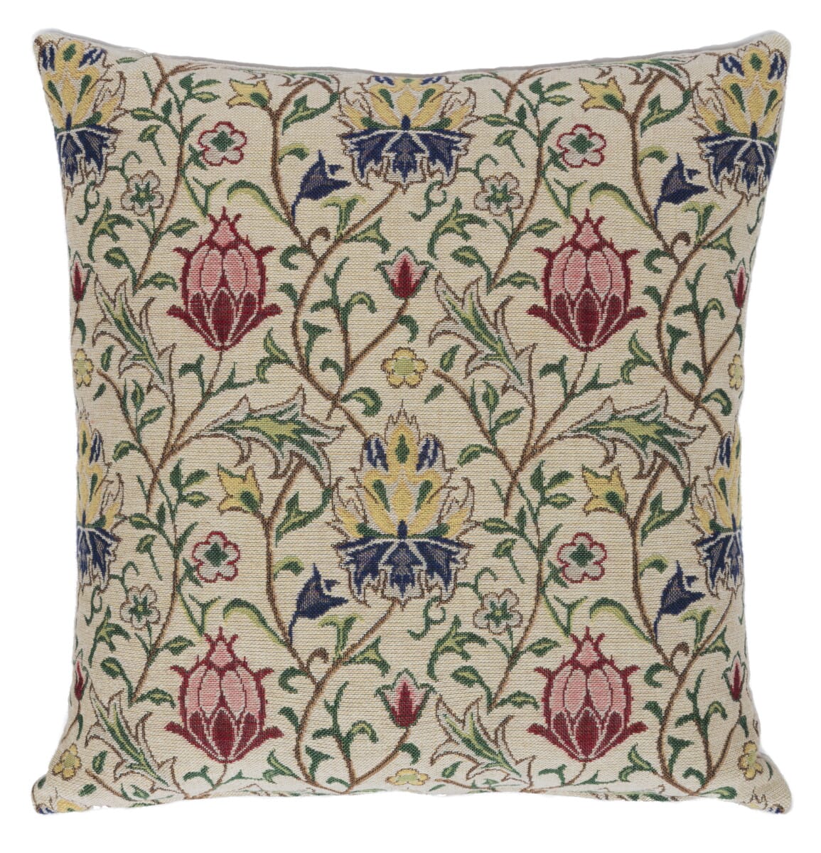 Morris Rambling Rose Tapestry Cushion with Feather Filler 