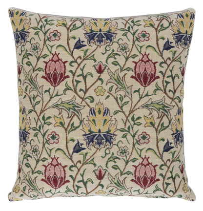 Morris Rambling Rose Tapestry Cushion with Feather Filler 