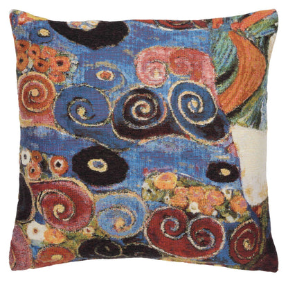 Klimt Swirls Tapestry Cushion with Feather Filler 