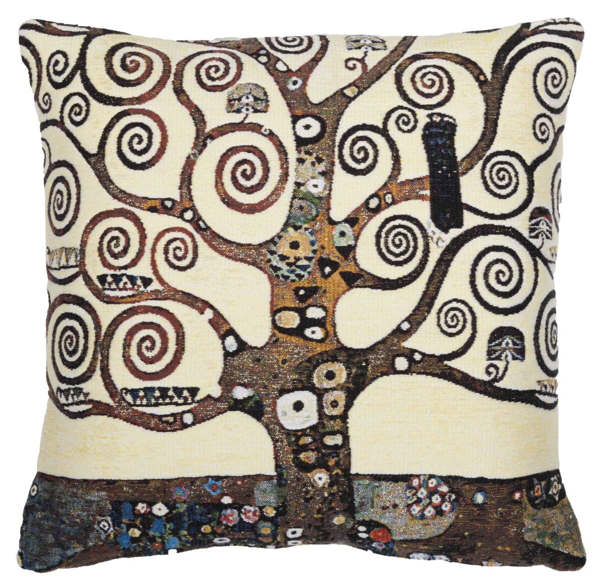 Klimt Tree Tapestry Cushion with Feather Filler 