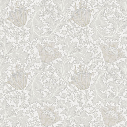 82001 - Anemone Wallpaper - White Beige - Midbec