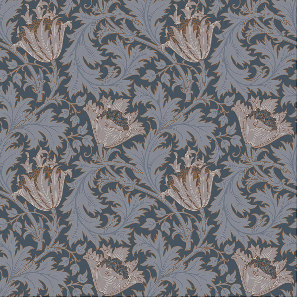 82006 - Anemone Wallpaper - Blue Red - Midbec