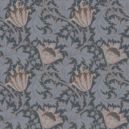 82006 - Anemone Wallpaper - Blue Red - Midbec