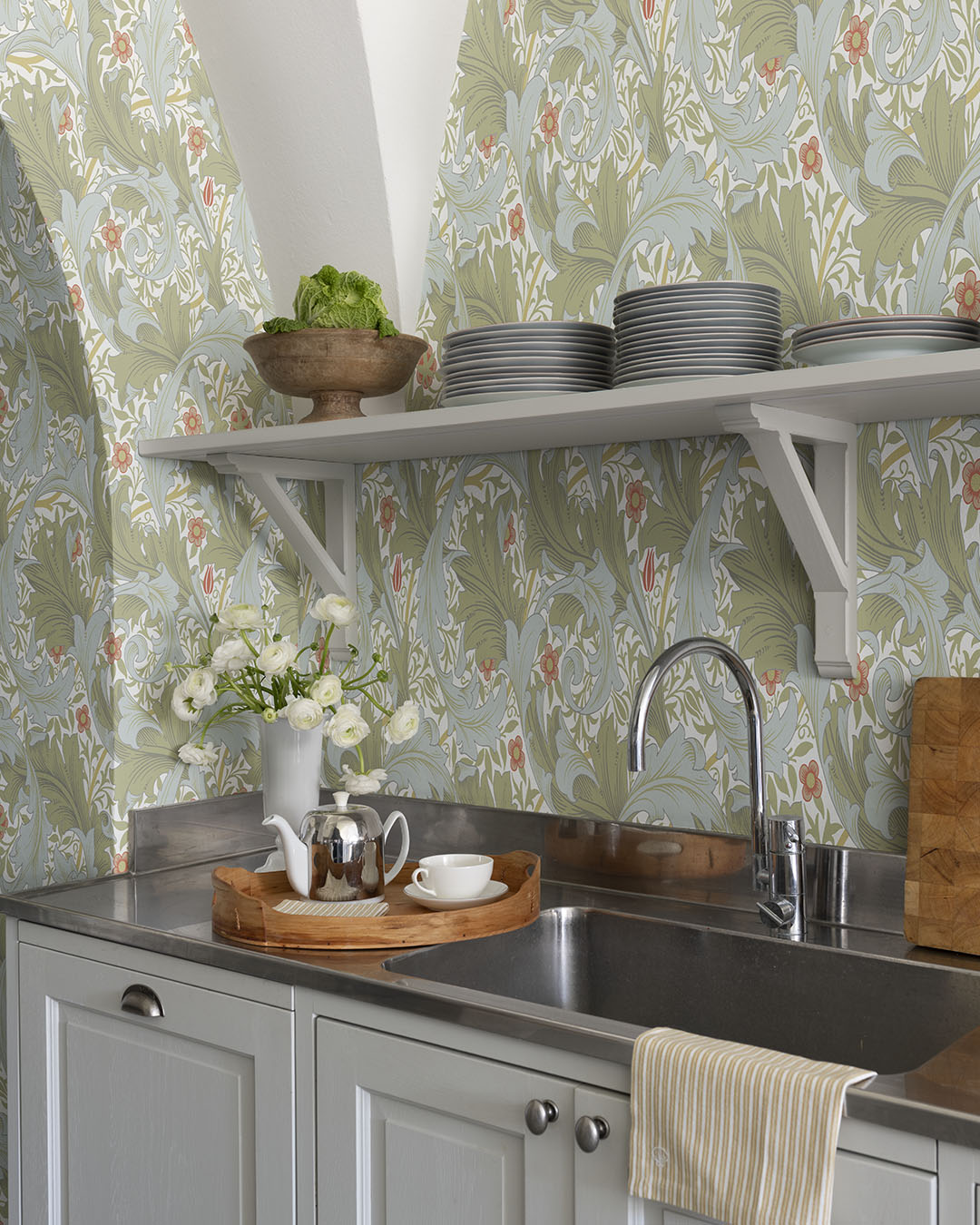 82012 - Granville Wallpaper - Green / Blue / Orange - Midbec