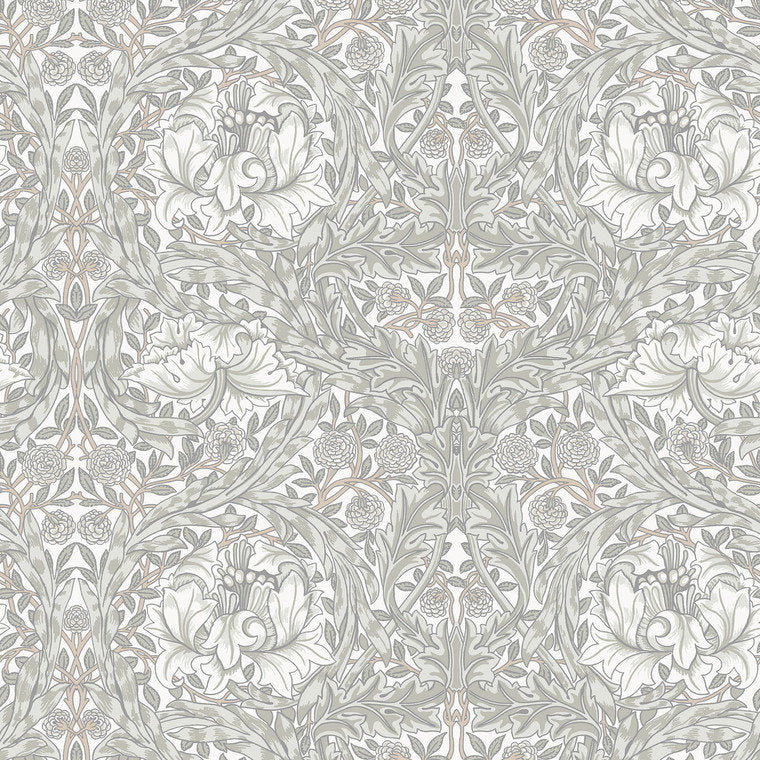 82022 - African Marigold Wallpaper - White - Midbec