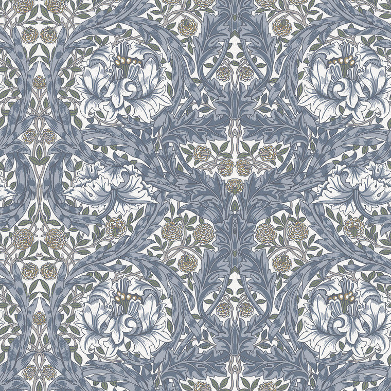 82024 - African Marigold Wallpaper - Blue - Midbec