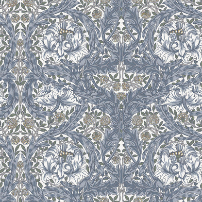 82024 - African Marigold Wallpaper - Blue - Midbec