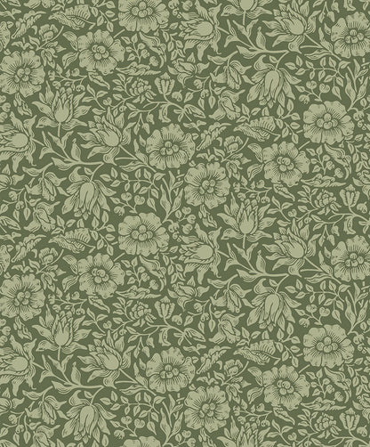 82042 - Mallow Wallpaper - Green - Midbec