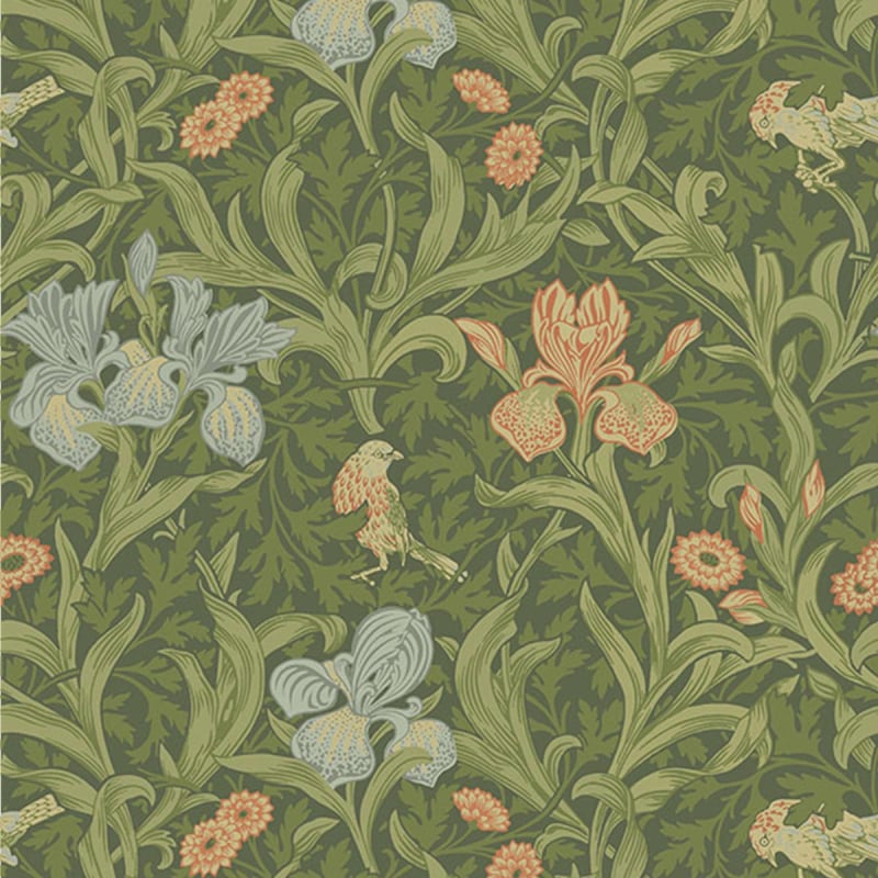 82050 - Iris Wallpaper - Green - Midbec