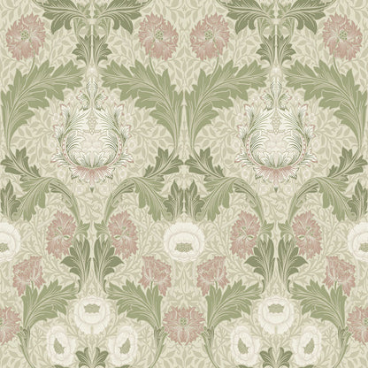 82057 - Myrtle Wallpaper - Green / White - Midbec