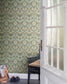 82059 - Myrtle Wallpaper - Green /apricot - Midbec