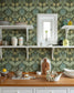 82060 - Myrtle Wallpaper - Green / Blue - Midbec