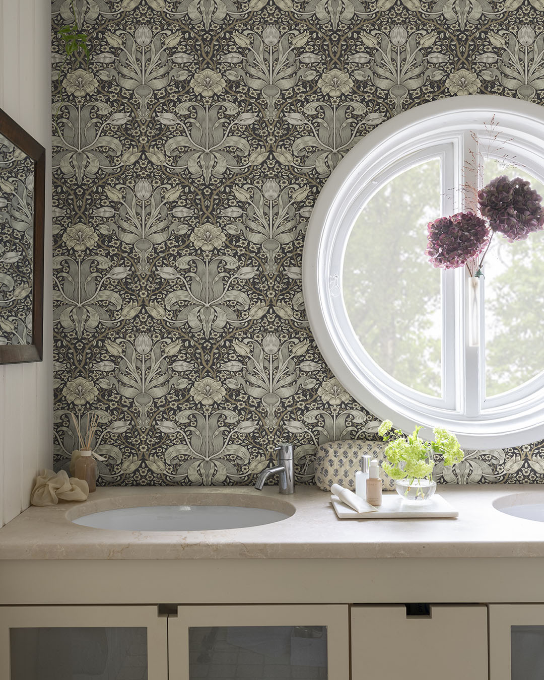 82068 - Spring Thicket Wallpaper - Blue / Grey - Midbec