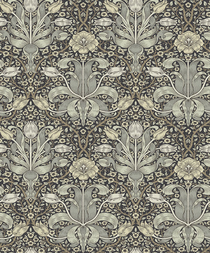 82068 - Spring Thicket Wallpaper - Blue / Grey - Midbec