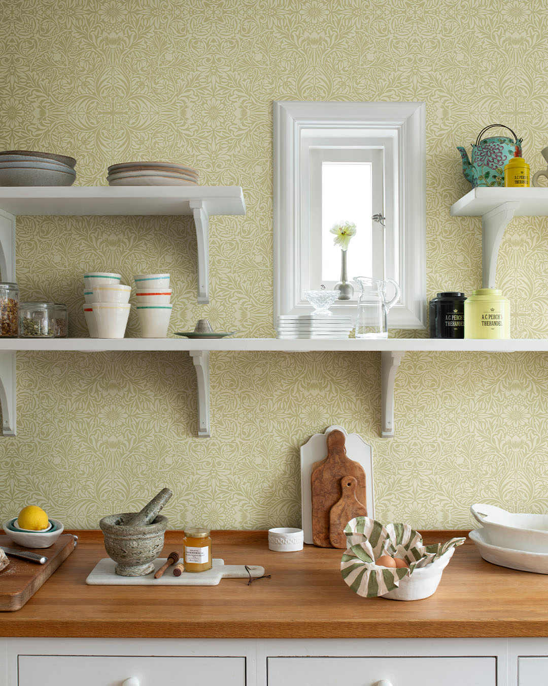 82070 - Ceiling Wallpaper - Yellow - Midbec