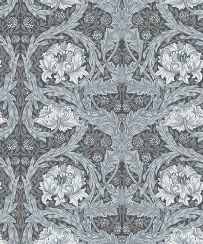 82074 - African Marigold Wallpaper - Dark Blue - Midbec