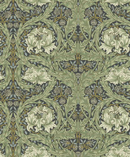 82075 - African Marigold Wallpaper - Green / Blue - Midbec