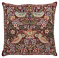 Strawberry Thief Red Tapestry Cushion with Feather Filler 