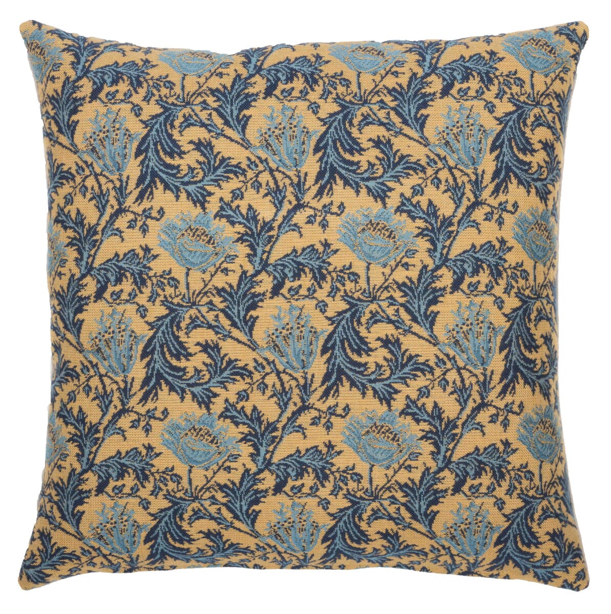 Anemone Gold Tapestry Cushion with Feather Filler 