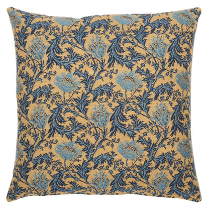 Anemone Gold Tapestry Cushion with Feather Filler 