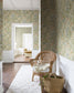 83101 - Elise Wallpaper - Cream / Green - Midbec