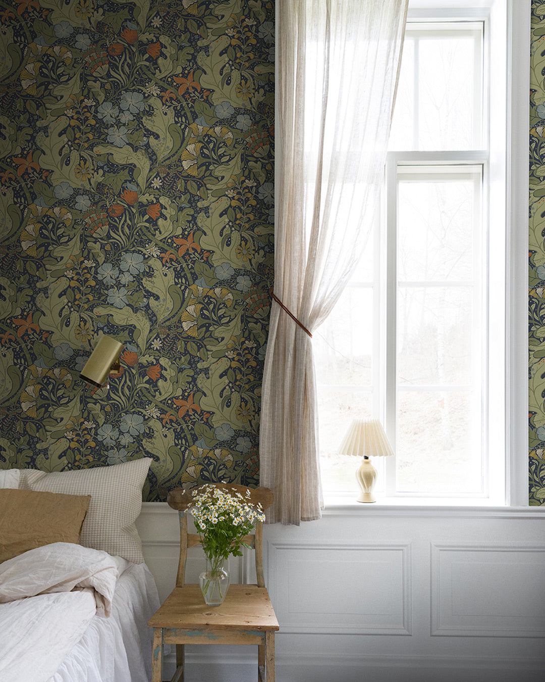 83102 - Elise Wallpaper - Blue / Green - Midbec