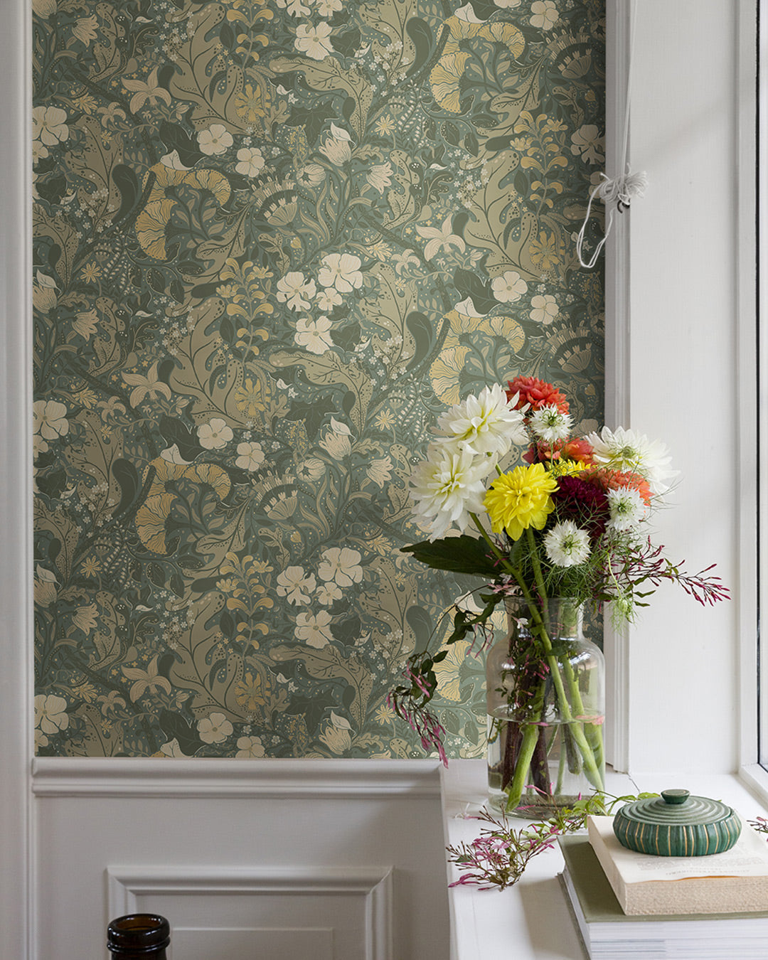 83104 - Elise Wallpaper - Green - Midbec