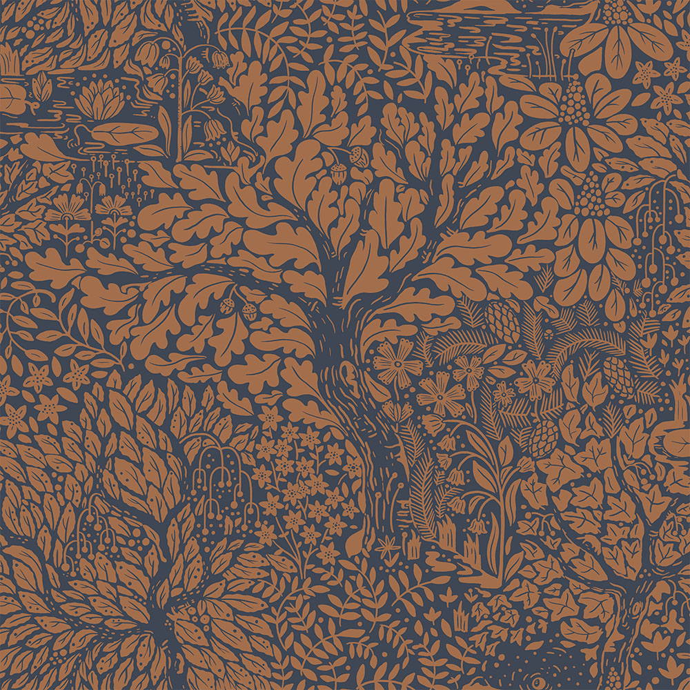 83106 - Olle Wallpaper - Brown - Midbec