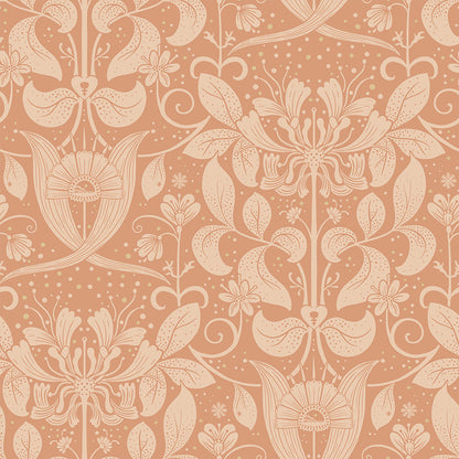 83128 - Berit Wallpaper - Orange - Midbec