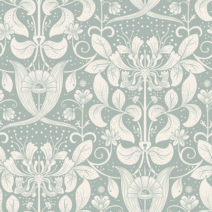 83129 - Berit Wallpaper - Blue - Midbec